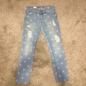Gap Polka Dot Skinny Jeans